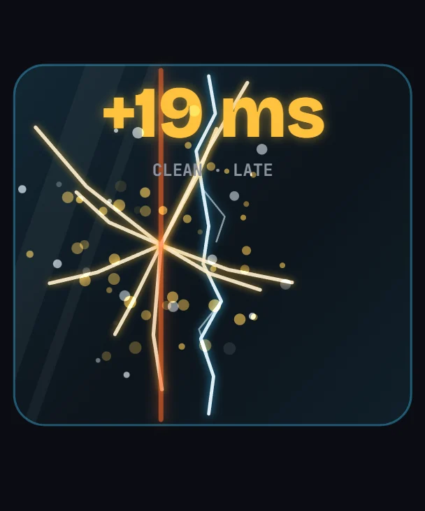 Crack Point: a hit 19 milliseconds late